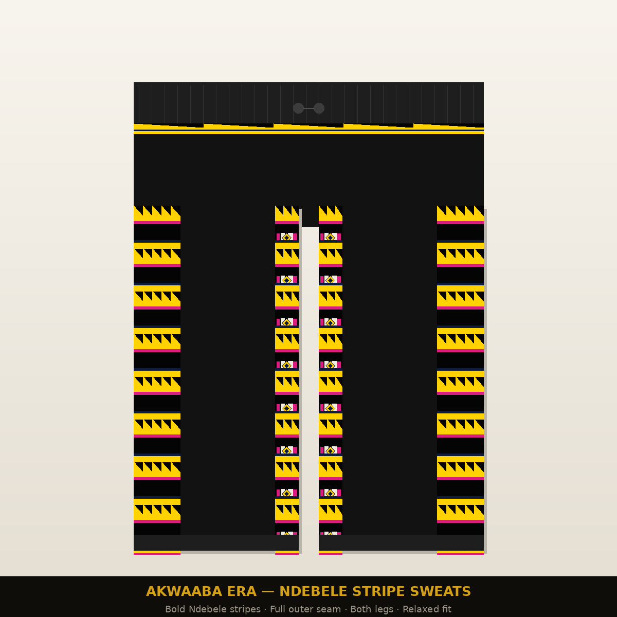 AKWAABA ERA Ndebele Stripe Sweats — Africa Week 01
