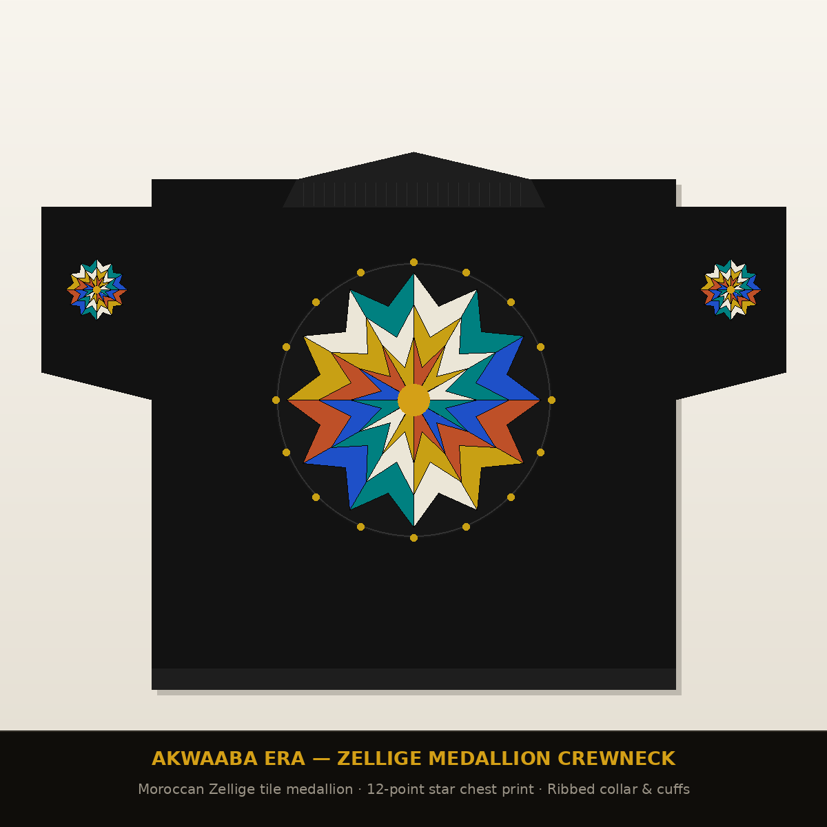 AKWAABA ERA Zellige Medallion Crewneck — Africa Week 01