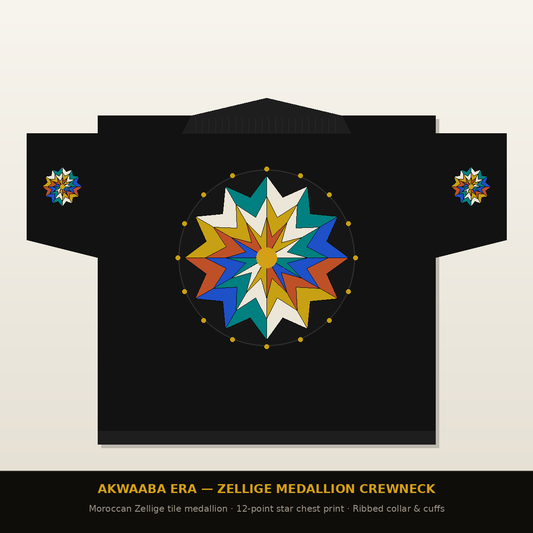 AKWAABA ERA Zellige Medallion Crewneck — Africa Week 01